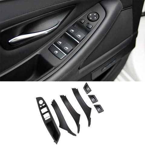 CHUANGHUI Car Door Handle Cover for BMW 5 Series F10 2011-2016 Interior Door Handles Replace Trim Cover 520i 528i 530i 535d 535i 550i (Black)