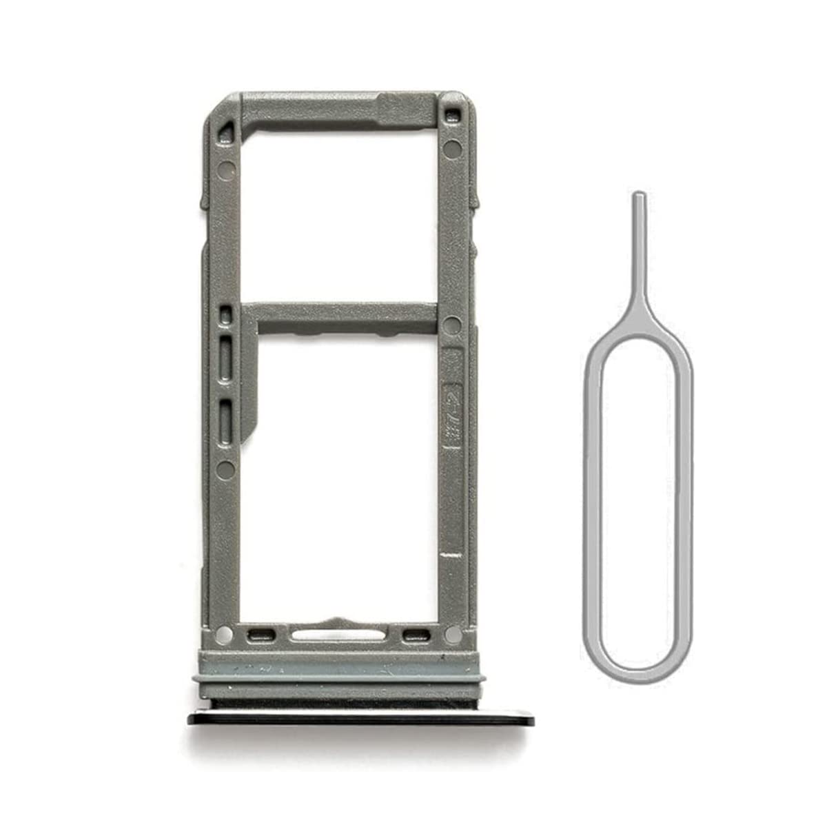 Perzework SIM Card Tray Holder Slot Replacement for Samsung Galaxy S8 and S8 Plus?Black Waterproof Rubber Ring and Eject Pin (Single Sim Card Version)