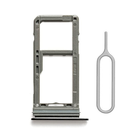 Perzework SIM Card Tray Holder Slot Replacement for Samsung Galaxy S8 and S8 Plus?Black Waterproof Rubber Ring and Eject Pin (Single Sim Card Version)