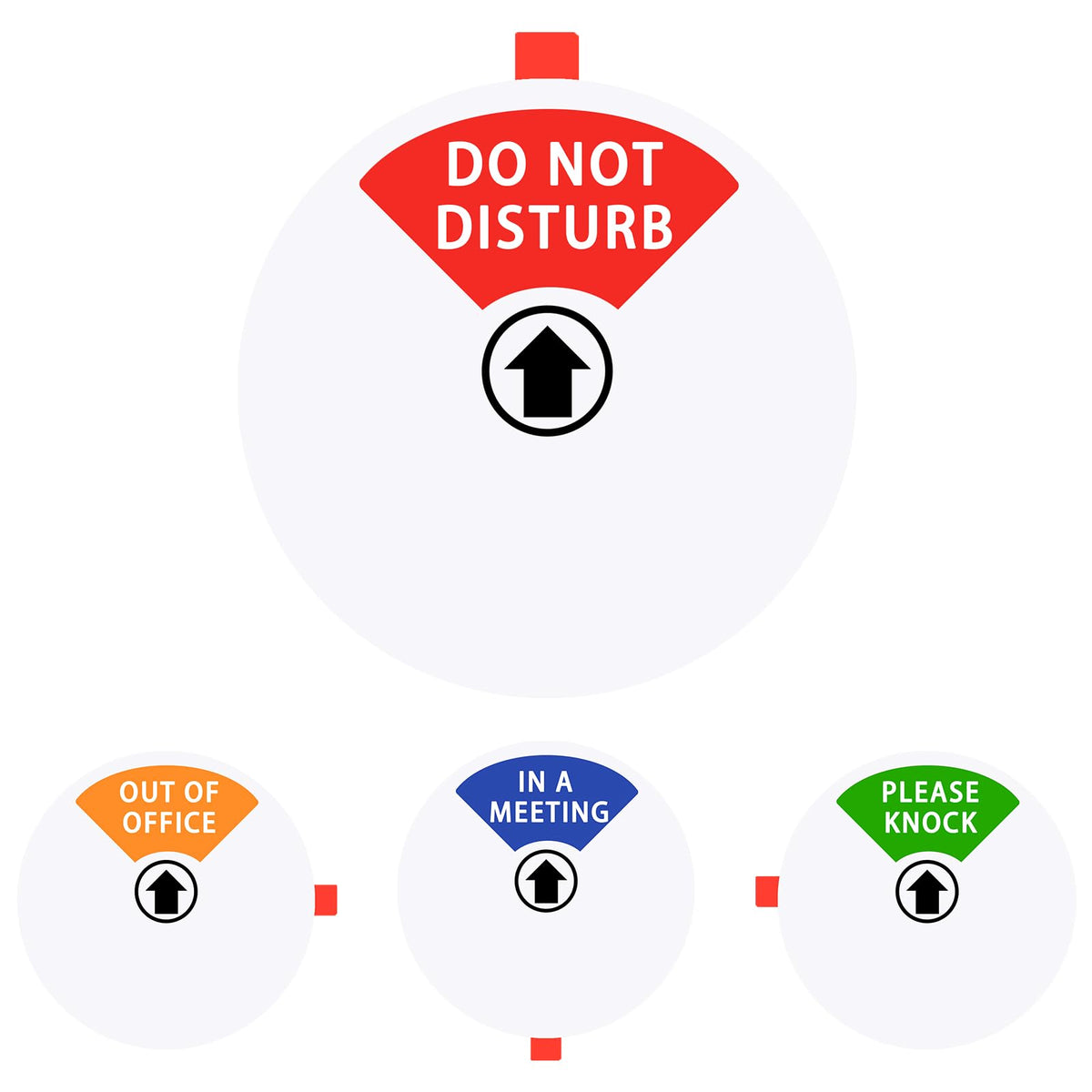 Privacy Sign,Do Not Disturb/Please Knock/Out of Office/in a Meeting Sign,Office Door Sign That Lets Others Know Whether You're Available Or Not (6inch,White)