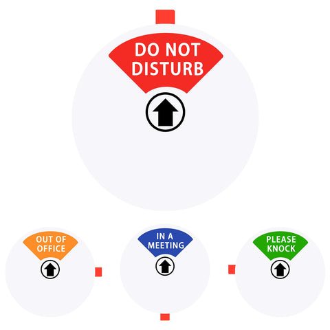 Privacy Sign,Do Not Disturb/Please Knock/Out of Office/in a Meeting Sign,Office Door Sign That Lets Others Know Whether You're Available Or Not (6inch,White)