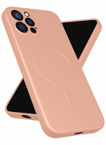 MOBILIUS for iPhone 12 Pro Max Case,[Soft Anti-Scratch Microfiber Lining][Compatible with MagSafe] Magnetic Shockproof Phone Case Designed for iPhone 12 Pro Max, Pink