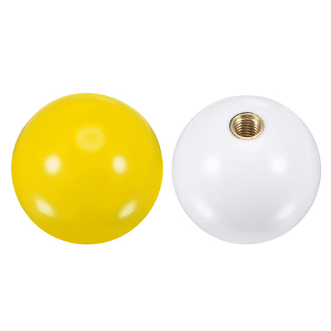 uxcell Joystick Head Rocker Ball Top Handle Arcade Game Replacement White/Yellow