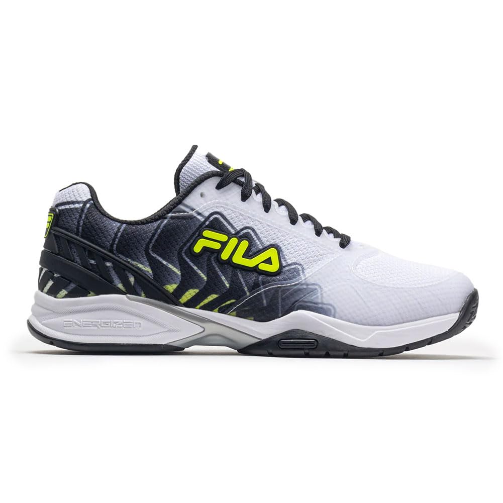 Fila Mens Volley Zone Pbf Sneaker, Wht/Blk/Sfty, 9