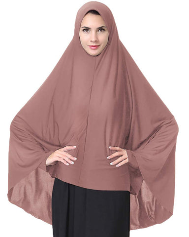 Women's Elegant Modest Muslim Islamic Ramadan Soft Lightweight Jersey Hijab Long Scarf, Pink, XL