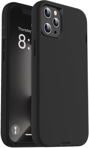 ORIbox for iPhone 13 Pro Case Black, [10 FT Military Grade Drop Protection], The Liquid Silicone Heavy Duty Shockproof Anti-Fall Case for iPhone 13 Pro,6.1 inch, Black