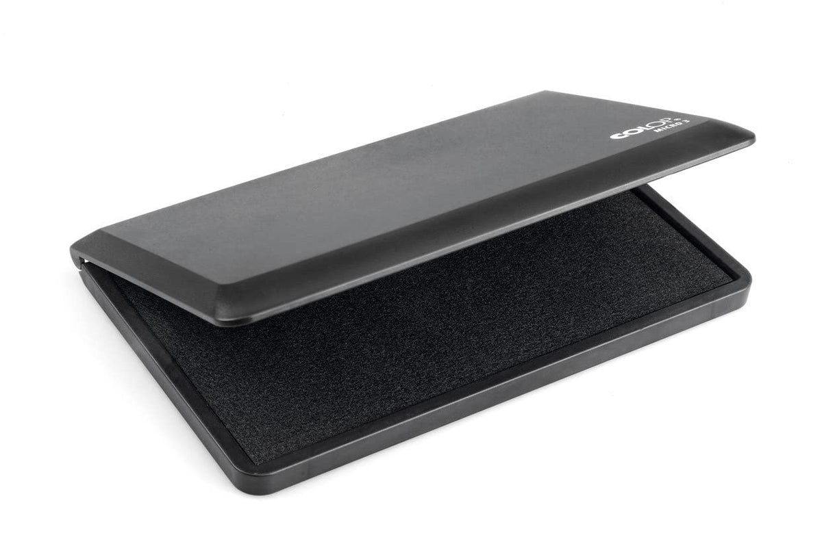 COLOP Micro III Felt Pad Black with 801 Non-Toxic, Water Based Premium Ink, 3-1/2" x 6-1/4"