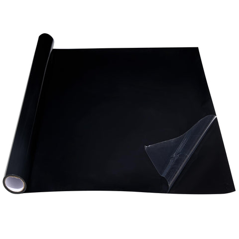 Black Aquarium Background Static Cling, COCODE 39.3"x17.7" Self Adhensive Fish Tank Background, Vinyl Aquarium Backdrop Sticker, Fish Tank Poster Aquarium Wallpaper Decorations