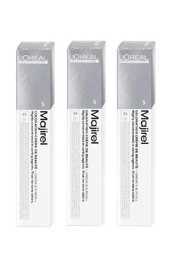 3 x Loreal Majirel hair colour 5 light brown