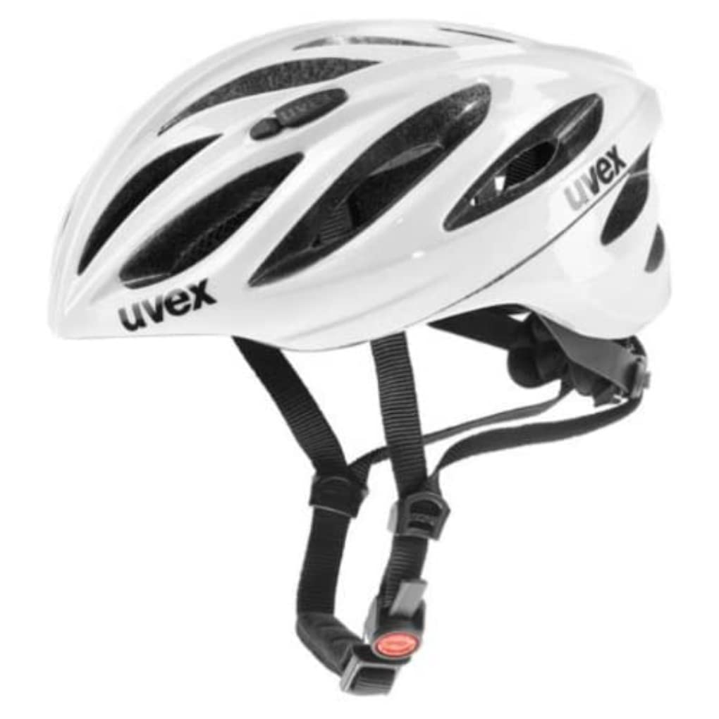uvex Boss Race - Secure Performance Bike Helmet for Men & Women - Individual Fit - Optimized Ventilation - White - 52-56 cm