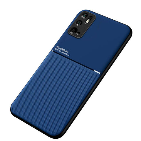 Kepuch Mowen Case Cover Bumper Built-in Metal Plate for Redmi Note 10 5G/Xiaomi Poco M3 Pro - Blue