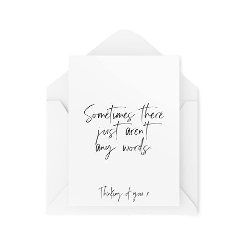 Sympathy Cards - Sometimes There Just Aren't Any Words - Thinking of You Card - Grieving Card - Illness Card - Sorry Card - CBH1539