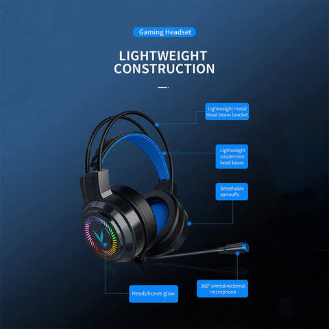 SOLUSTRE Earphone Over Ear Headphones Wired in Ear Wired Headphones Over Ear Wired Headphones Computer Headset Over-Ear Headphones Headset with Microphone Stereo Abs Ear Pads