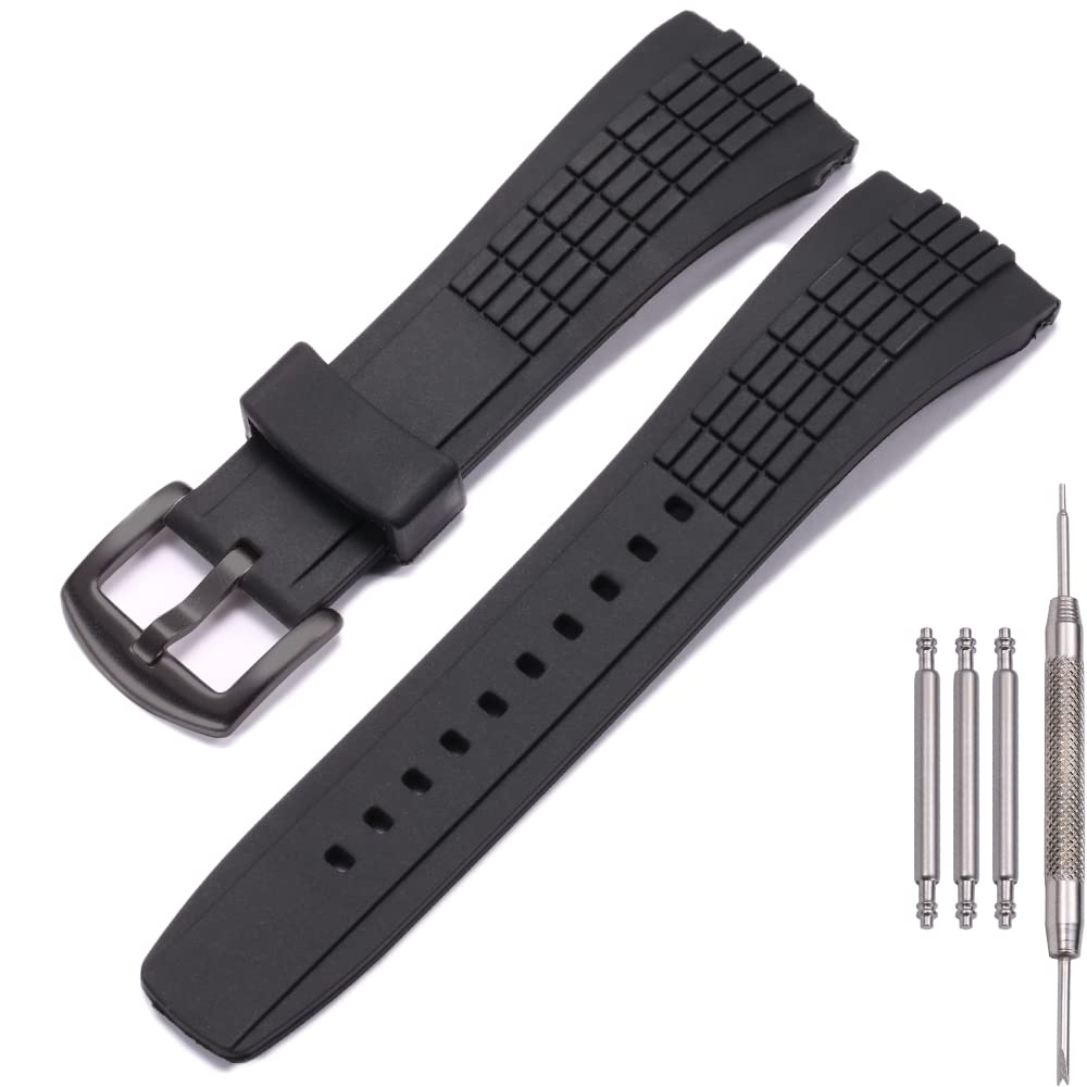 MCXGL 26mm Rubber Watch Strap Compatible with SEIKO VELATURA/SRH series SPC007 Men' Sports Waterproof Silicone Watch Band Wristband Bracelet