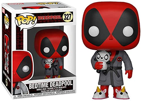 POP Marvel: Deadpool Parody - Bedtime Deadpool in Robe Funko Vinyl Figure (Bundled with Compatible Box Protector Case), Multicolor, 3.75 inches
