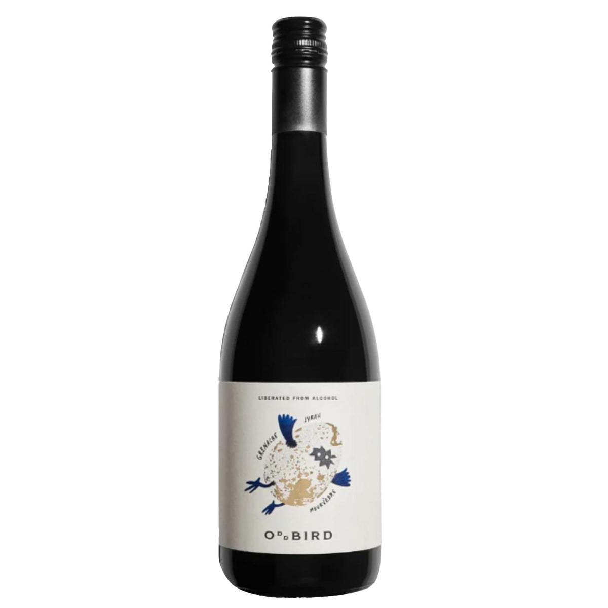 Oddbird GSM | De-Alcoholized Red Wine | Acidic, Earthy Notes with Fruity Touches | From Saint-Chinian in South of France | 25 Fl Oz Bottle