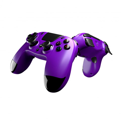 Gioteck VX4 Wireless Controller for PlayStation 4 (PS4) - Purple with Progammable Back Buttons - Bluetooth Compatible