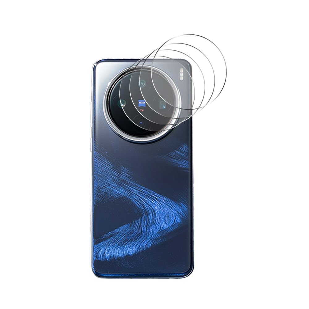 QJONSIU for vivo X200 Pro Protection film, [4 Pack] HD Clear Tempered Glass Camera Protection Film, [Anti-Scratch][No Bubble]