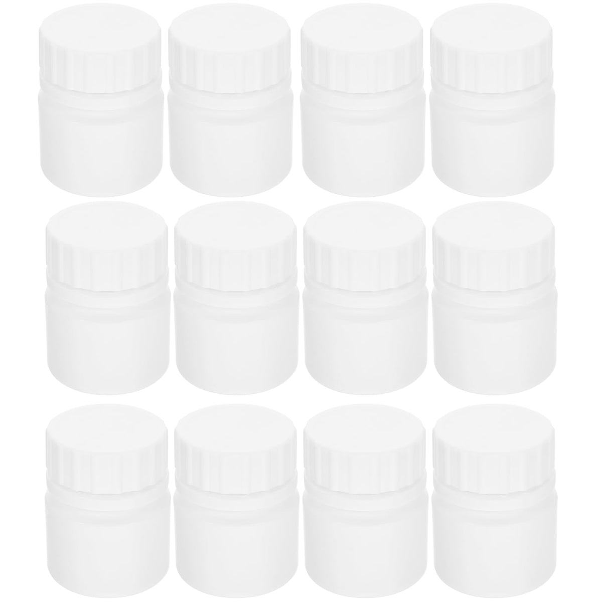12pcs 30ml Refillable Small Pill Bottles with Screw Caps, Plastic Medicine Containers for Powder, Liquid, and Solid Storage - Small Bottles with Lids