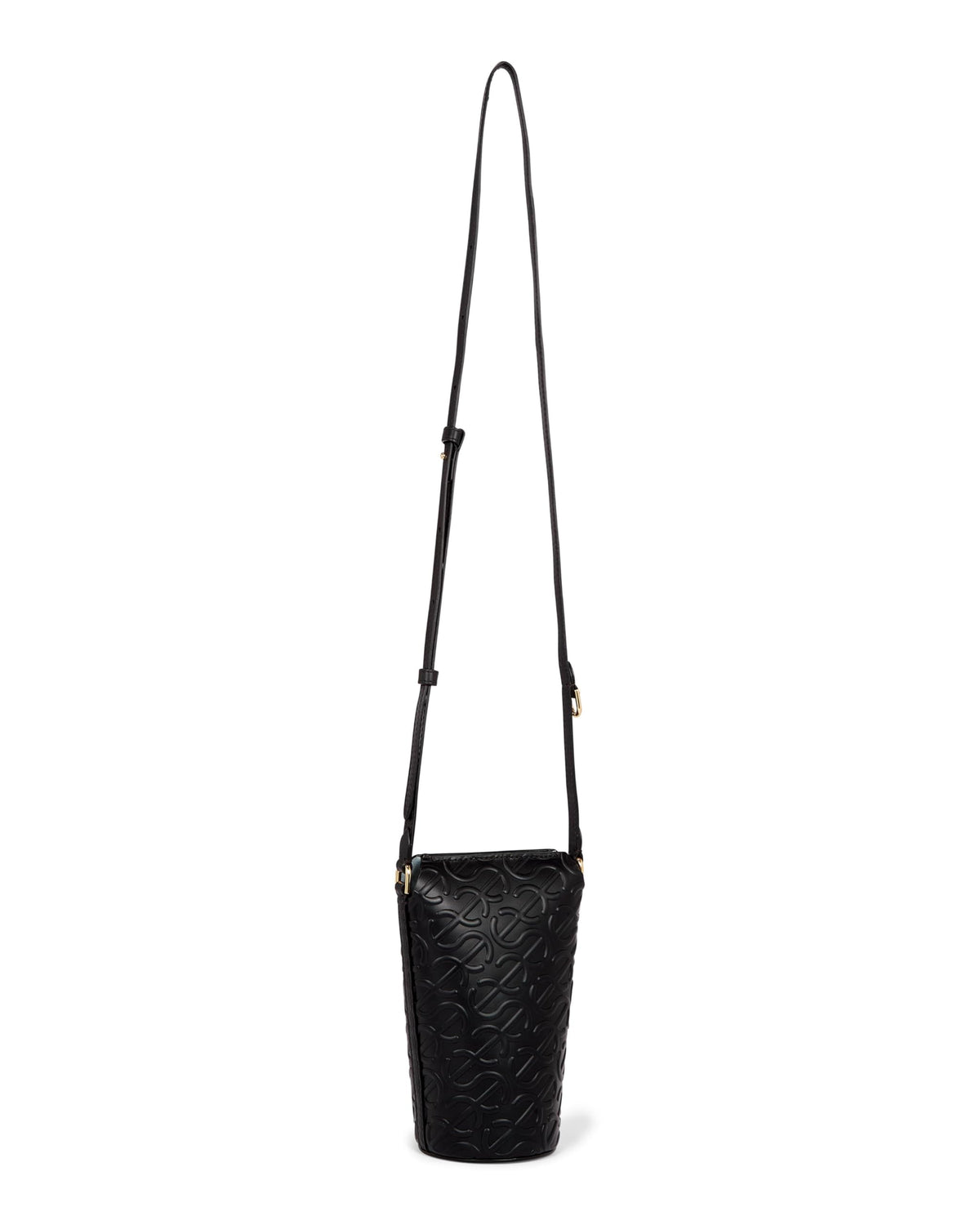 ECCO Small Pot Crossbody, Black Wave Leather, S