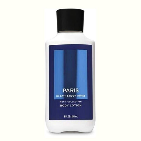 Bath and Body Works Men's Collection Paris Lightweight Body Lotion Super Smooth 16 hr Moisture with Shea Butter and Vitamin E 8 fl oz / 236 ml