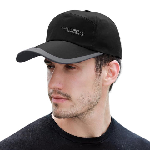 Adjustable Baseball Cap Super Extra Long Bill Sun Hat Outdoor Sports Quick-Drying Hat UV Protection Sun Cap for Men Women (Black)