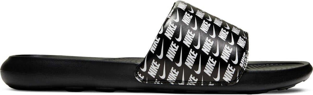Nike mens Victori One Slide Print Style Cn9678, Black/White-black, 11