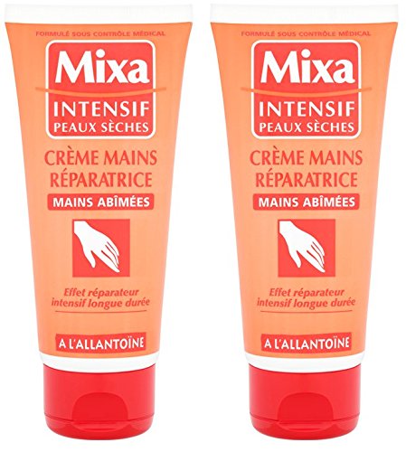 Mixa Intensive Dry Skin - Hand Cream with Allantoin for Damaged Hands - 100 ml - Pack of 2
