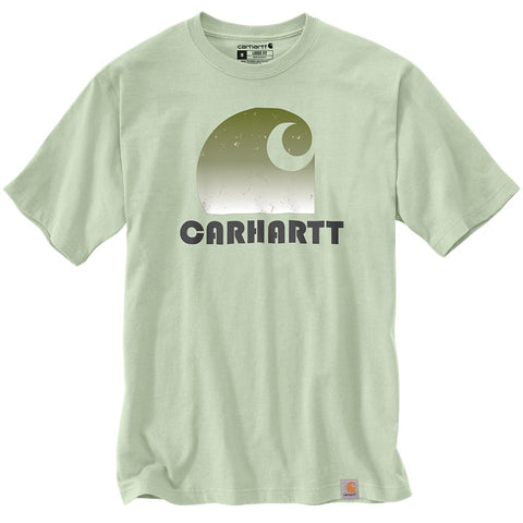 Carhartt Men's Loose Fit Heavyweight Short-Sleeve C Graphic T-Shirt, Tender Greens
