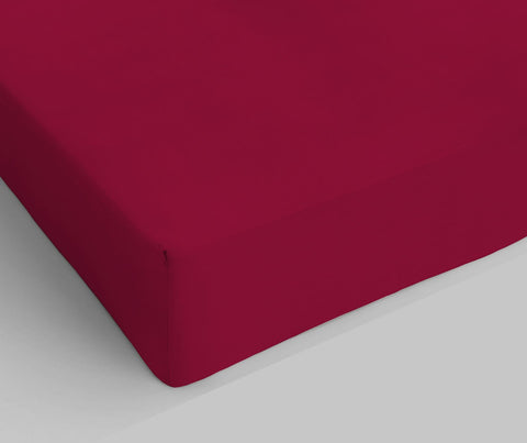 Italian Bed Linen ki-atreve by Matthew Bosio Sheet Low Corners with Bordeaux 90 x 200 cm Individual