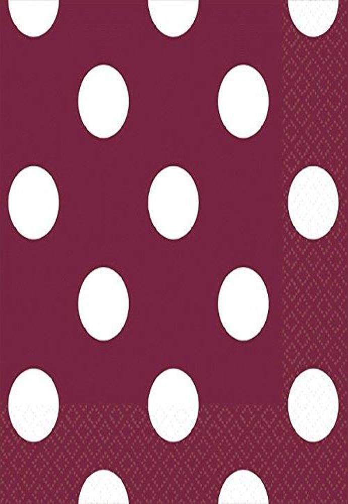 Berry Dots Beverage Napkins | 16 Ct. | 5" x 5"
