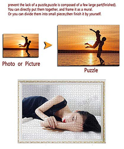 Lamb with A Lion On The Clouds 1000 Piece Jigsaw Puzzle 29.5 X 19.6'' Wooden Puzzle Mural Home Decoration Poster