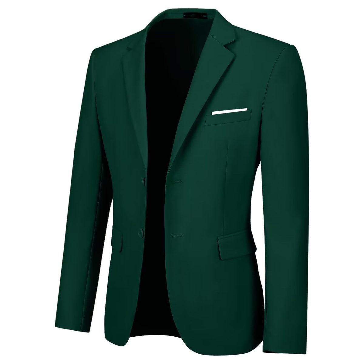 Mens Suit Jacket Casual Two Button Slim Fit Blazers Suit Separates Jackets Sport Coats with Pockets for Wedding Prom Dark Green 3XL