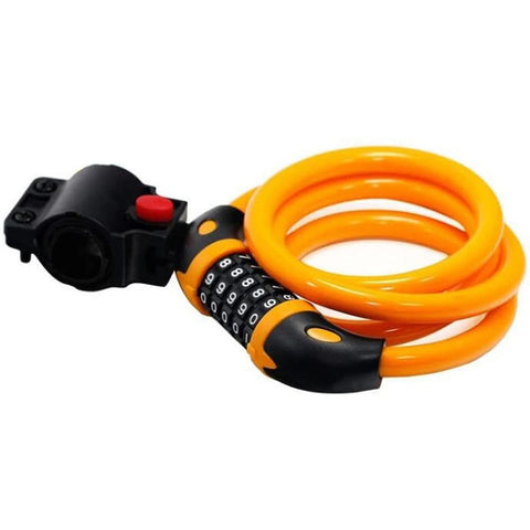 Bike Lock, GoFriend Bicycle Lock High Security 5 Digit Resettable Combination Coiling Cable Lock Best for Bicycle Outdoors, 1.2mx12mm (Orange)