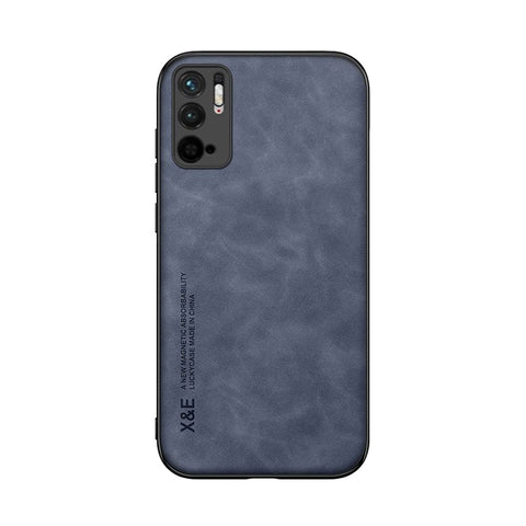 Kepuch Silklike Case for Xiaomi Poco M3 Pro,Redmi Note 10 5G - Cover Bumper Built-in Metal Plate for Xiaomi Poco M3 Pro,Redmi Note 10 5G - Blue