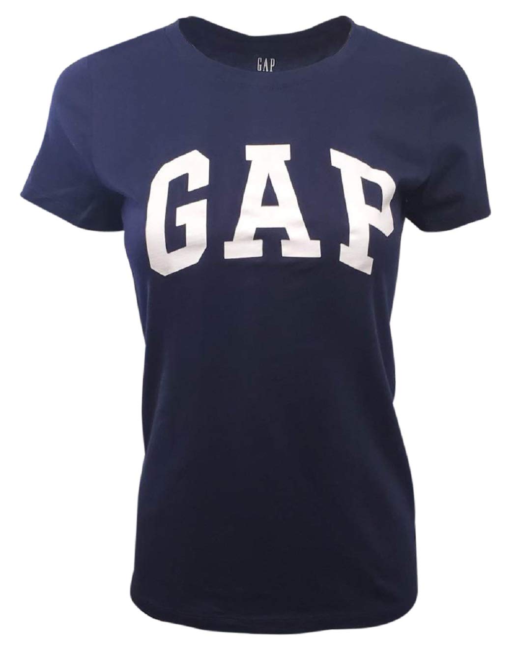 GAP Womens Logo T-Shirt (Large, Navy (White Logo))