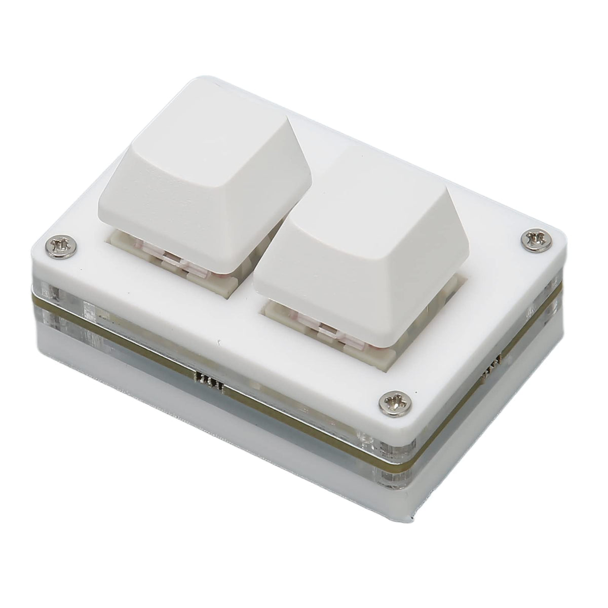 Yoidesu USB Mini Keypad 2 Keys, One Handed Programmable Macro Keypad, Red Switch RGB LED Customize Mechanical Gaming Keyboard with Electrostatic, for Gaming Office Media