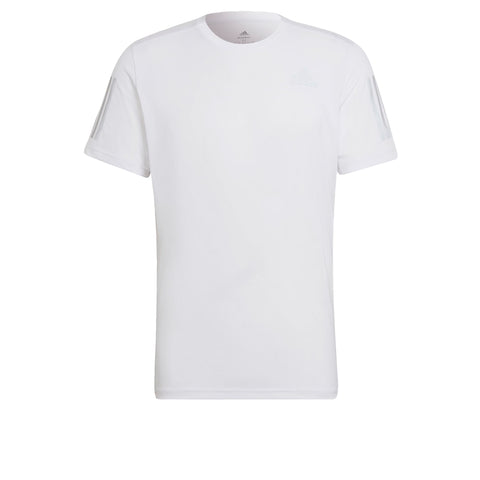 adidas Men's Own the Run Tee, White / Reflective Silver, XL