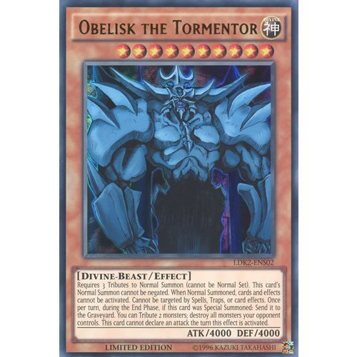 Deckboosters YuGiOh : LDK2-ENS02 Limited Ed Obelisk The Tormentor Ultra Rare Card - ( Yu-Gi-Oh! Single Card)