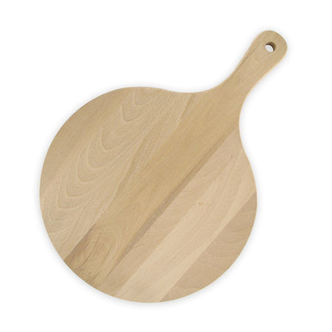 FACKELMANN FCK31760 Pizza Board with Handle, Diameter 30 cm, Wood, Brown, 23.5 cm