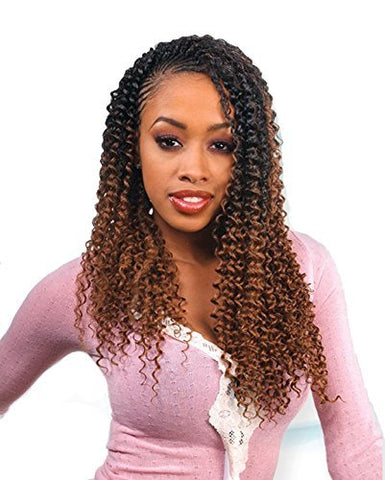 Freetress Braids WATER WAVE 22" (6-Pack, 4 Medium Brown) - Synthetic Crochet Braiding Hair