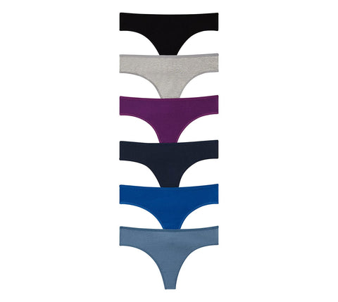Nabtos womens underwear Cotton Thongs for Women panties (Pack of 6) Multicolour