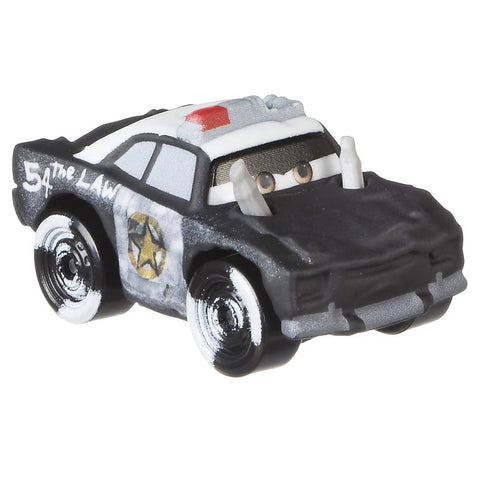 Mattel Cars Mini Racers Collectible Die-Cast Vehicle - FRR43 ~ APB ~ Black and White Police Car ~ #54 The Law On The Side