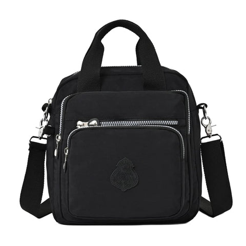 Estwell Womens Shoulder Bag Backpack Girls Small Handbag Waterproof Nylon Messenger Bag Multi Pockets 3 in 1 Shoulder Bag/Backpack/Cross-Body Bag