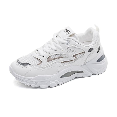 Jueshanzj Women's Mesh Breathable Height Increasing Lightweight Sneakers Grey 6.5