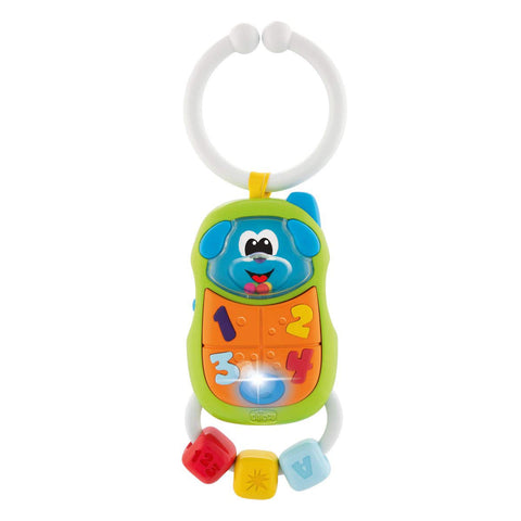 Chicco Trillino Telefono Del Cucciolo, Electronic Rattle with Lights and Sounds, 3-18 Months