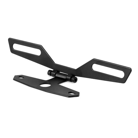Motorcycle License Plate Holder, Universal Motorbike Number Plate Bracket Folding CNC Aluminum Tail Tidy Rear Light Mount, for ATV Dirt Bike