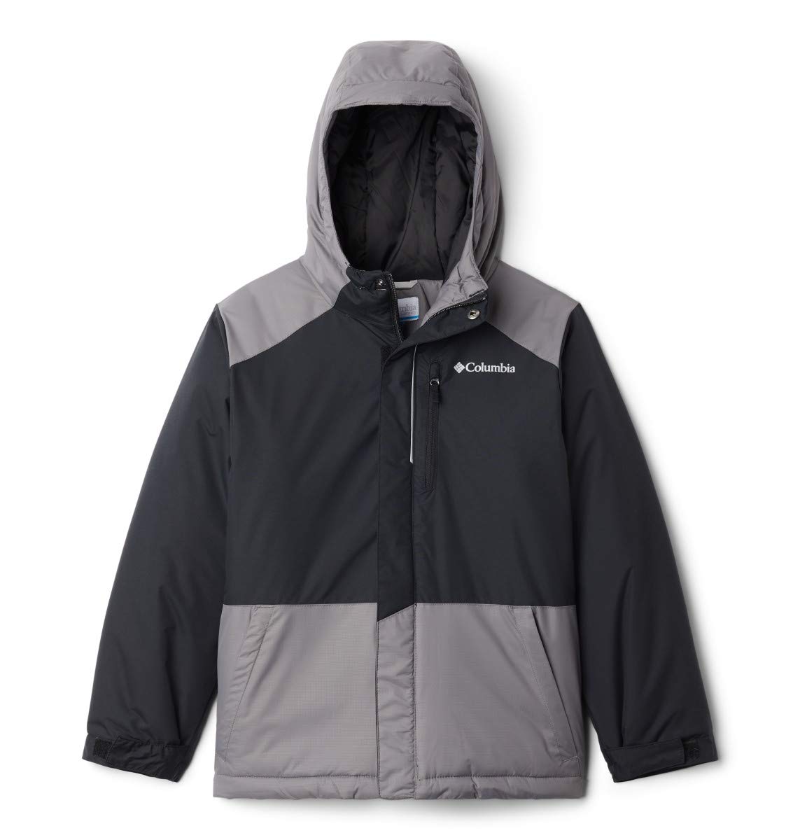 Columbia Youth Boys Lightning Lift Jacket, Black/City Grey, Small