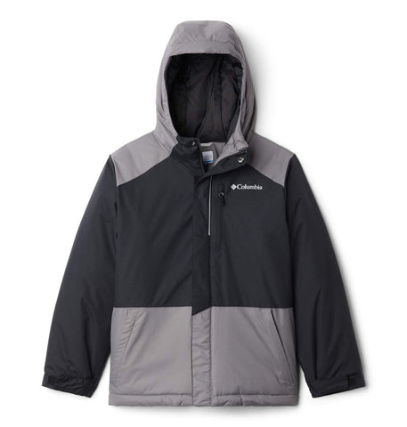 Columbia Youth Boys Lightning Lift Jacket, Black/City Grey, Small