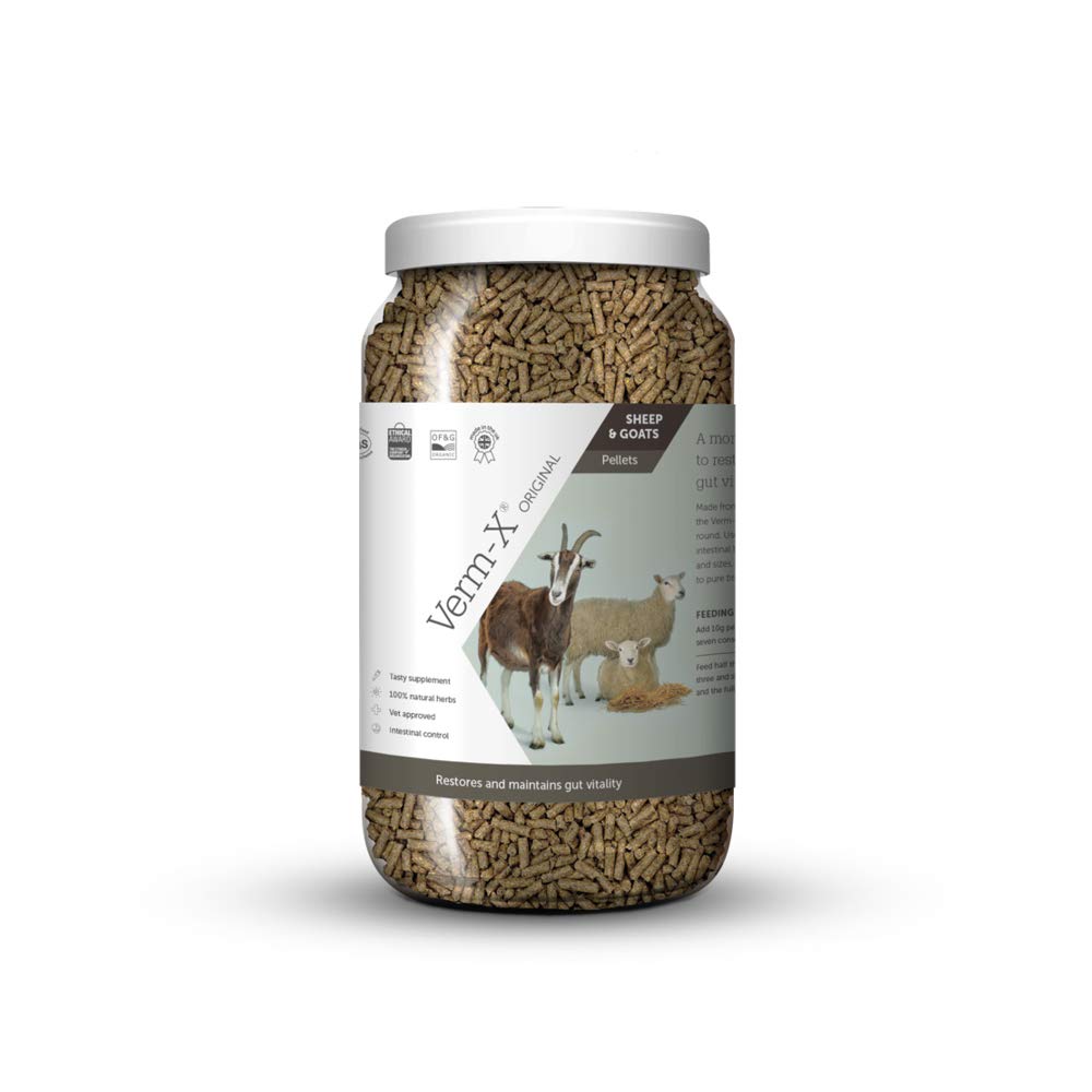 Verm-X Original All Natural Pellets for Sheep and Goats. Approved for Use on Organic Farms. Supports?Intestinal Hygiene. Vet Approved. Maintains Gut Vitality. Wormwood Free Recipe.